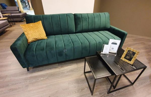 Zielona nowoczesna sofa rozkładana Molly 226x101 cm Riviera 38
